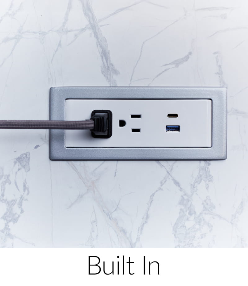 Built in easy access power unit