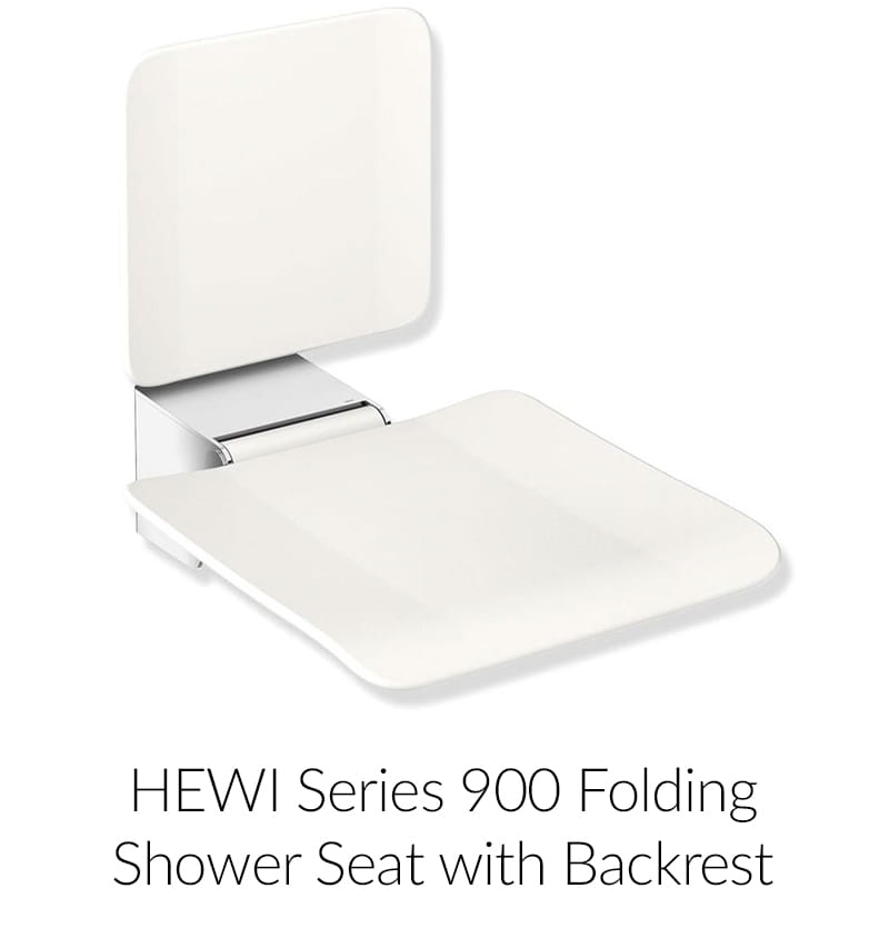HEWI Series 900 Folding Shower Seat with Backrest