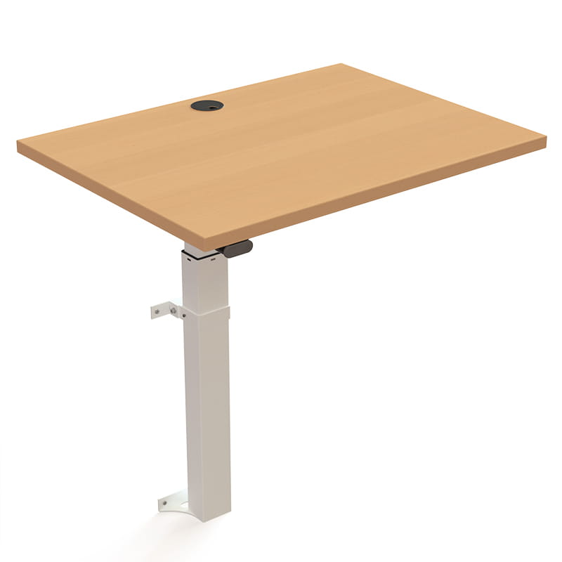 Compact space saving height adjustable desk