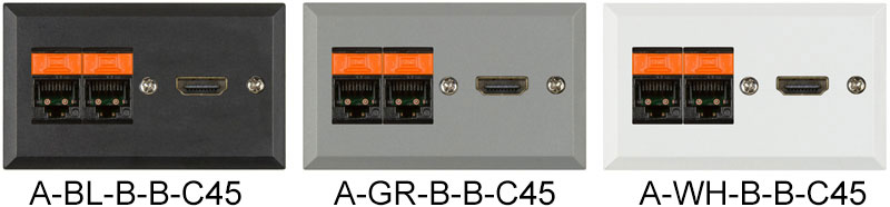 2 RJ45 Cat 6 Connectors and HDMI Female/Female with 36