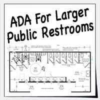 Large public restrooms
